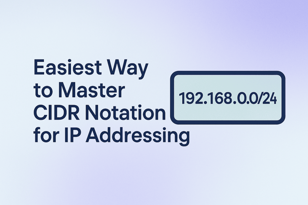 Easiest Way to Master CIDR Notation for IP Addressing