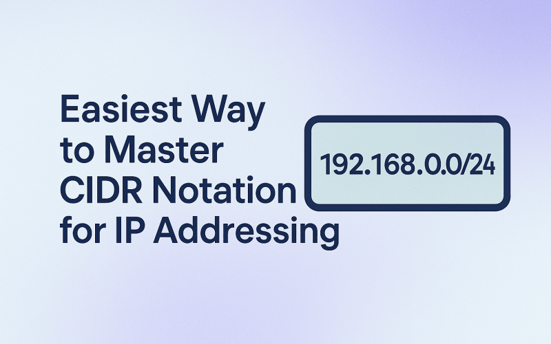 Easiest Way to Master CIDR Notation for IP Addressing
